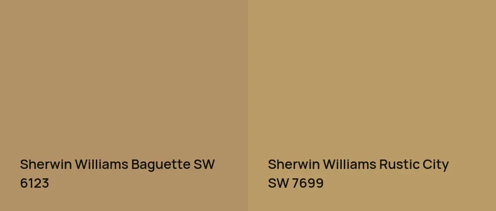 Sherwin Williams Baguette SW 6123 vs Sherwin Williams Rustic City SW 7699