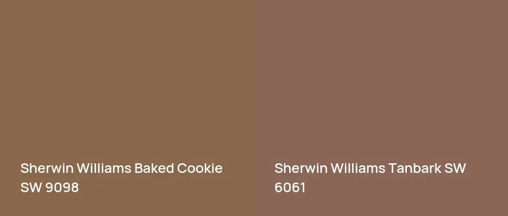Sherwin Williams Baked Cookie SW 9098 vs Sherwin Williams Tanbark SW 6061