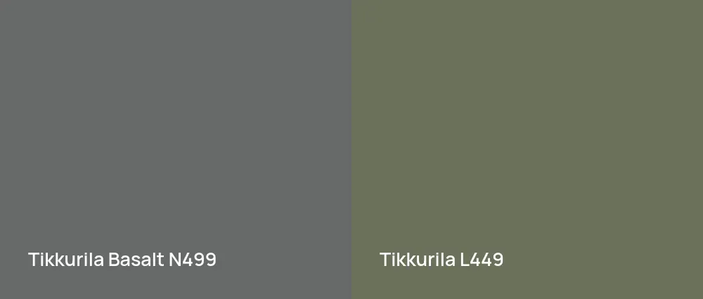 Tikkurila Basalt N499 vs Tikkurila  L449