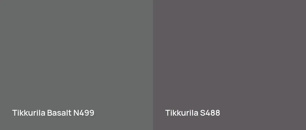 Tikkurila Basalt N499 vs Tikkurila  S488