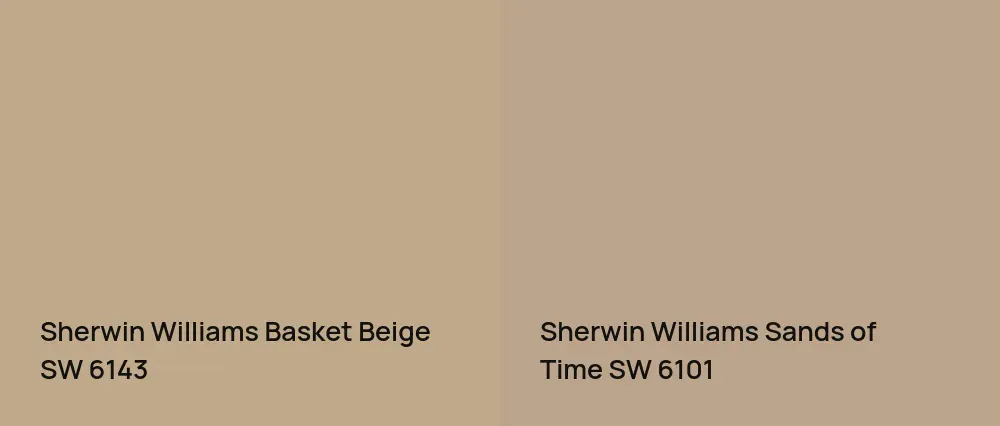 Sherwin Williams Basket Beige SW 6143 vs Sherwin Williams Sands of Time SW 6101