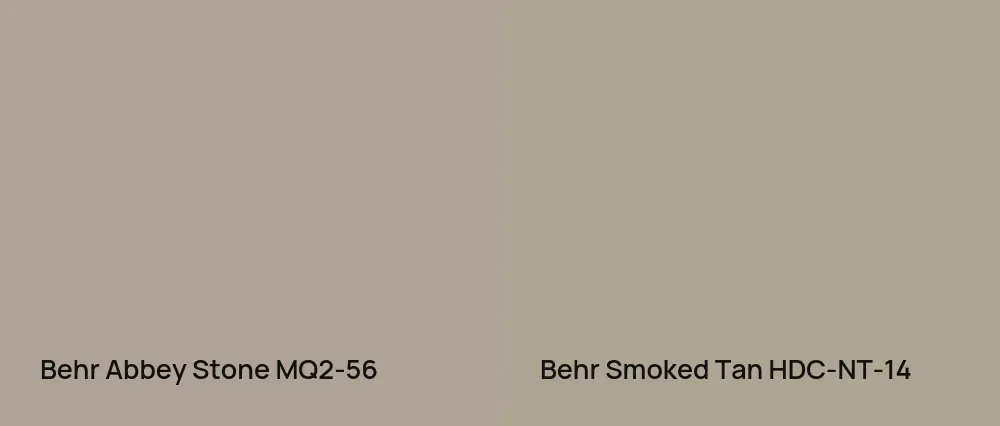 Behr Abbey Stone MQ2-56 vs Behr Smoked Tan HDC-NT-14