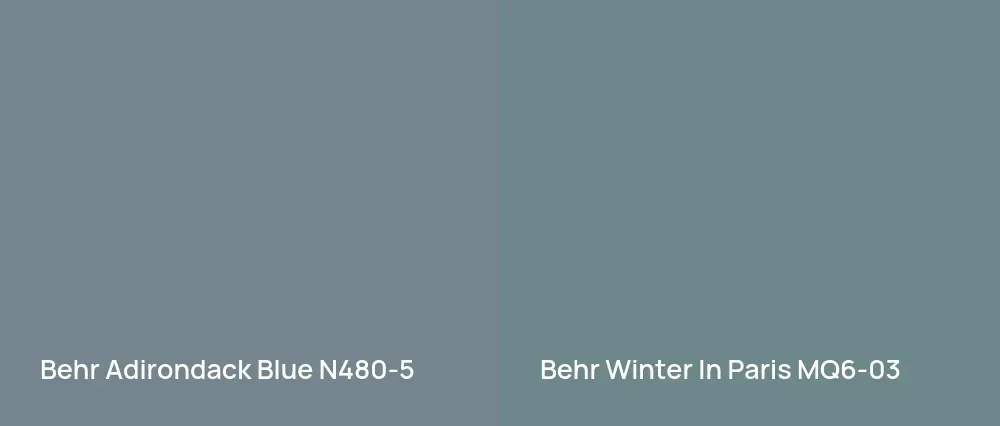 Behr Adirondack Blue N480-5 vs Behr Winter In Paris MQ6-03