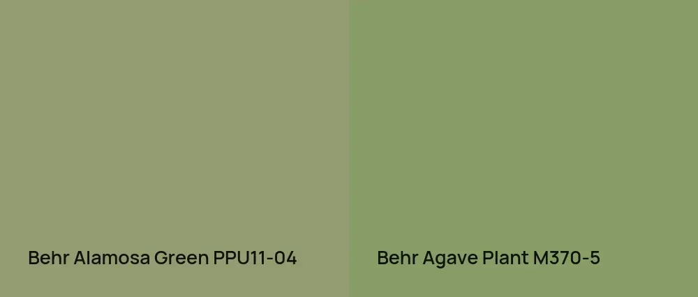 Behr Alamosa Green PPU11-04 vs Behr Agave Plant M370-5