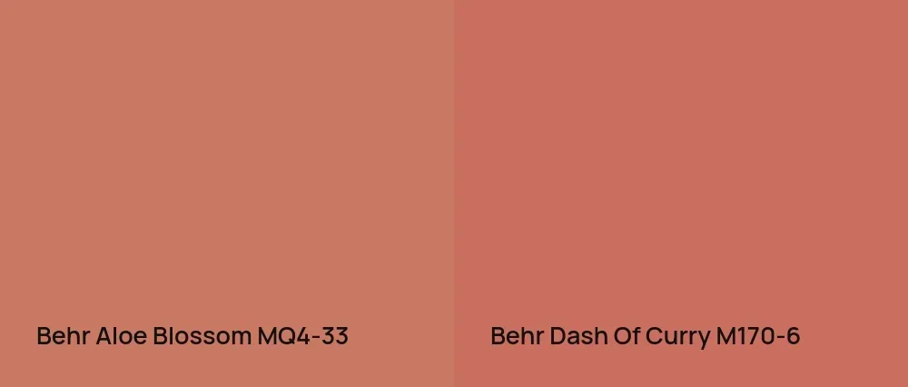 Behr Aloe Blossom MQ4-33 vs Behr Dash Of Curry M170-6