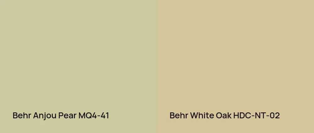 Behr Anjou Pear MQ4-41 vs Behr White Oak HDC-NT-02