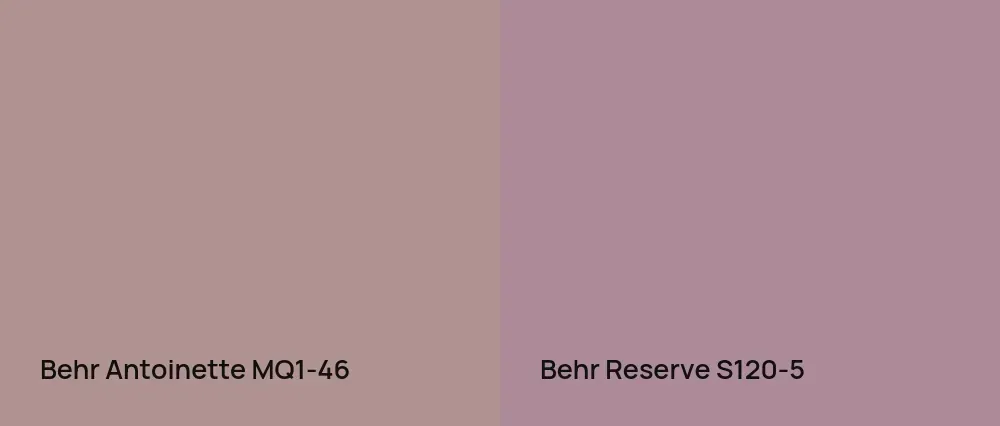 Behr Antoinette MQ1-46 vs Behr Reserve S120-5