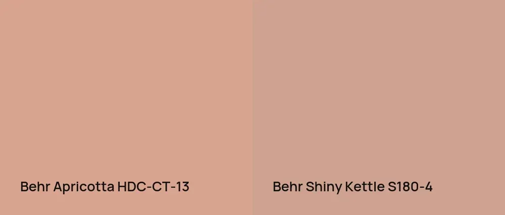 Behr Apricotta HDC-CT-13 vs Behr Shiny Kettle S180-4