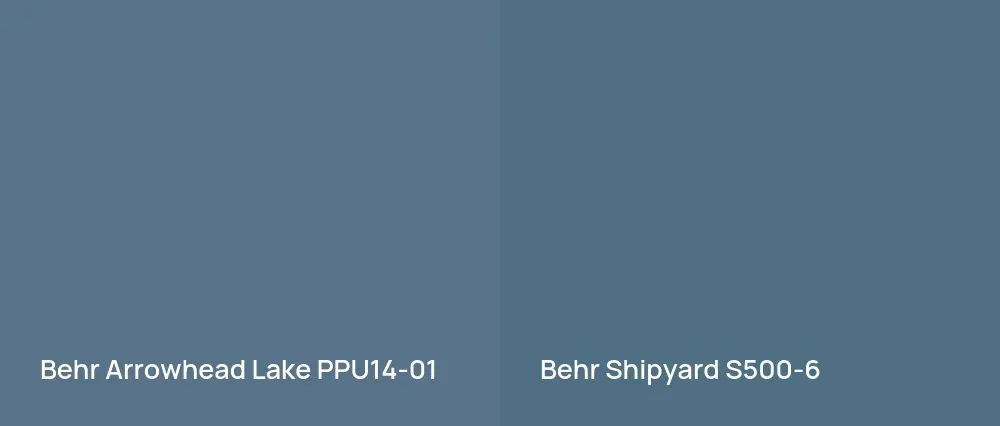 Behr Arrowhead Lake PPU14-01 vs Behr Shipyard S500-6