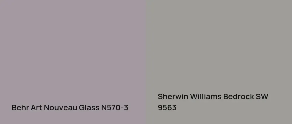 Behr Art Nouveau Glass N570-3 vs Sherwin Williams Bedrock SW 9563