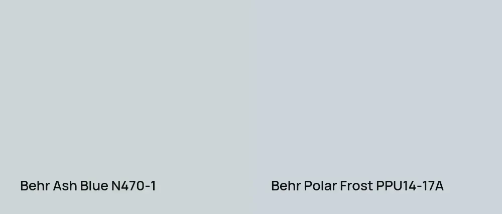 Behr Ash Blue N470-1 vs Behr Polar Frost PPU14-17A