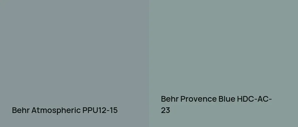 Behr Atmospheric PPU12-15 vs Behr Provence Blue HDC-AC-23