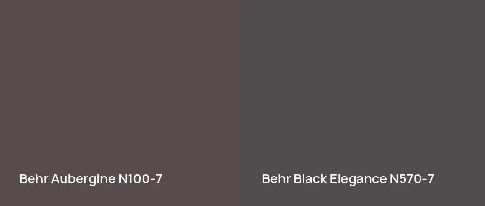 Behr Aubergine N100-7 vs Behr Black Elegance N570-7