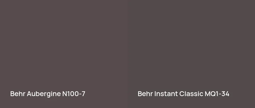 Behr Aubergine N100-7 vs Behr Instant Classic MQ1-34
