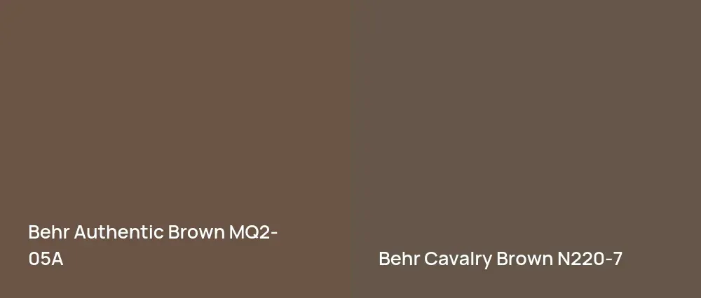 Behr Authentic Brown MQ2-05A vs Behr Cavalry Brown N220-7