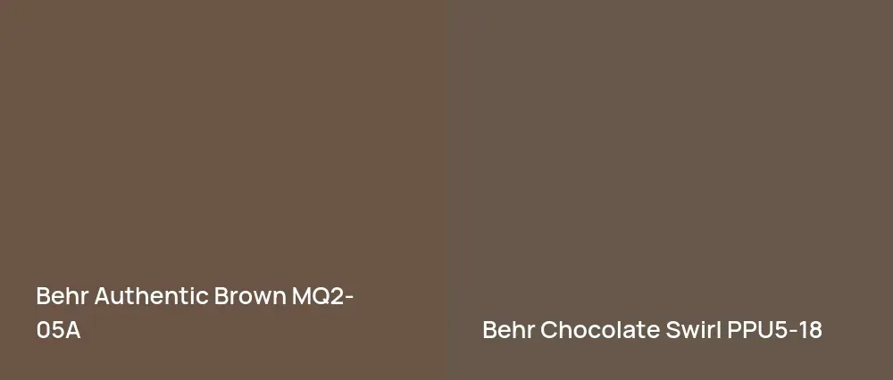 Behr Authentic Brown MQ2-05A vs Behr Chocolate Swirl PPU5-18