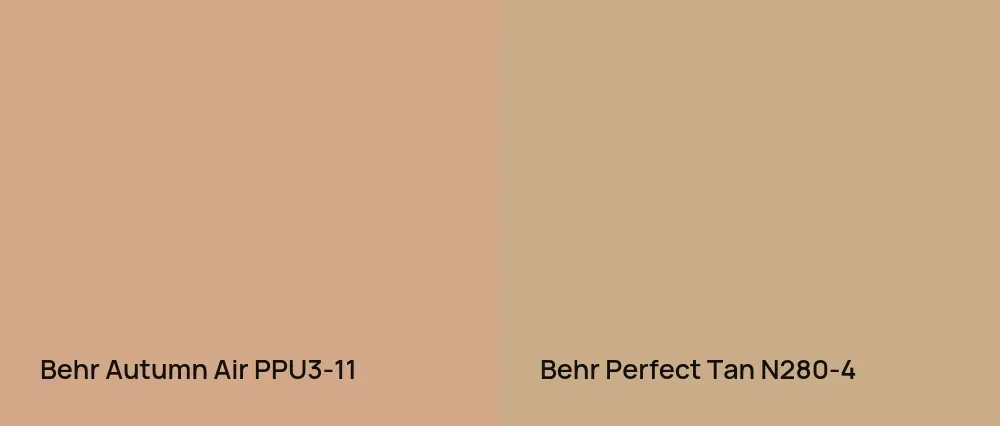 Behr Autumn Air PPU3-11 vs Behr Perfect Tan N280-4