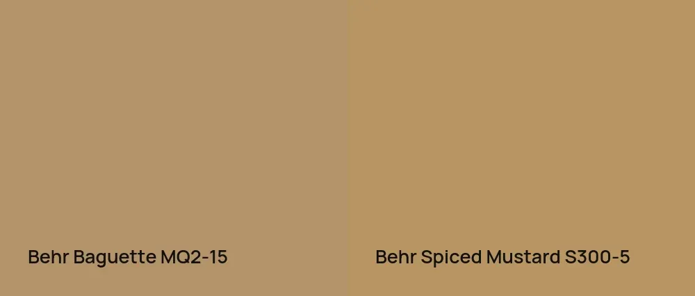 Behr Baguette MQ2-15 vs Behr Spiced Mustard S300-5