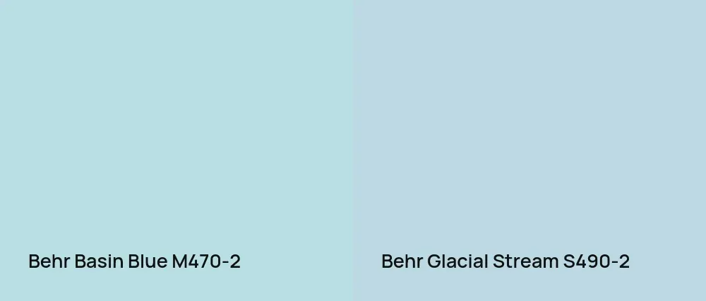 Behr Basin Blue M470-2 vs Behr Glacial Stream S490-2