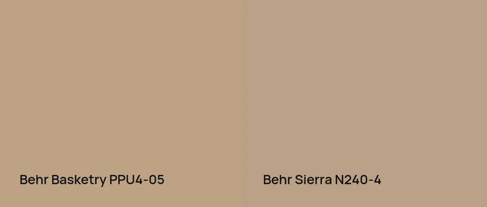 Behr Basketry PPU4-05 vs Behr Sierra N240-4