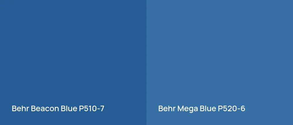 Behr Beacon Blue P510-7 vs Behr Mega Blue P520-6