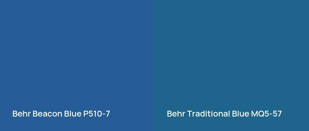 Behr Beacon Blue P510-7 vs Behr Traditional Blue MQ5-57