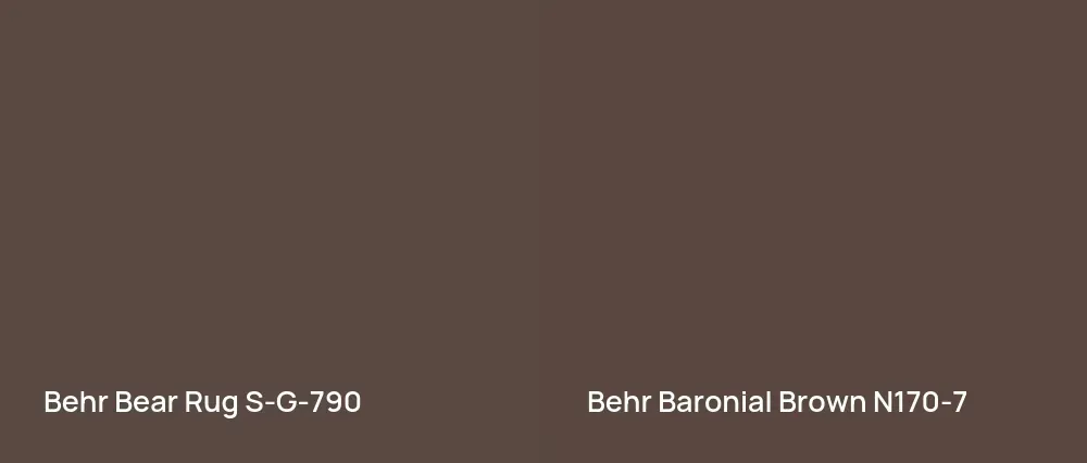 Behr Bear Rug S-G-790 vs Behr Baronial Brown N170-7