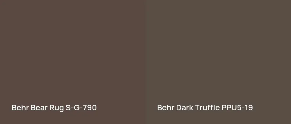 Behr Bear Rug S-G-790 vs Behr Dark Truffle PPU5-19