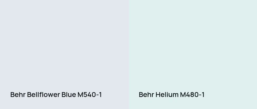 Behr Bellflower Blue M540-1 vs Behr Helium M480-1
