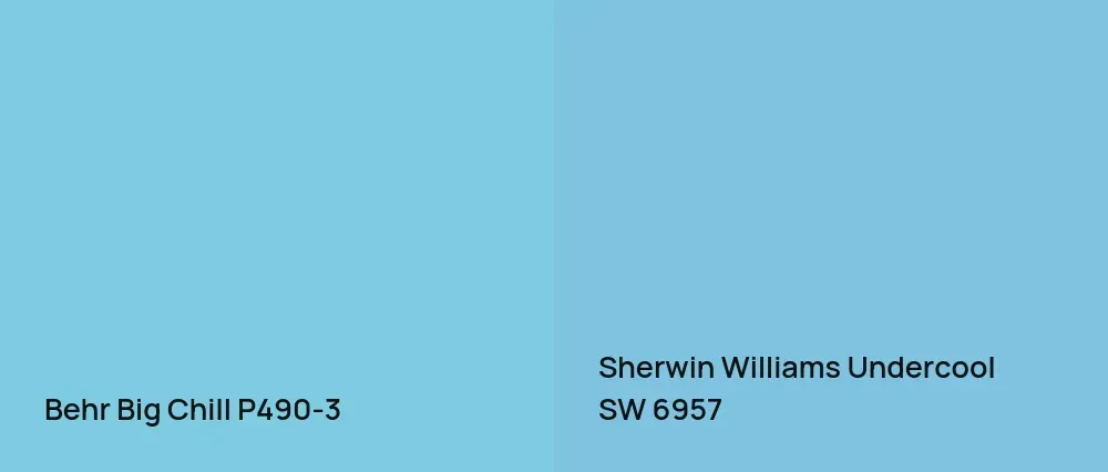 Behr Big Chill P490-3 vs Sherwin Williams Undercool SW 6957