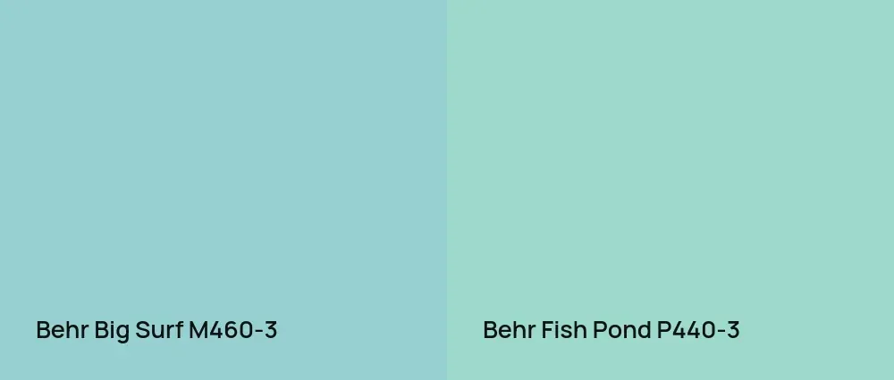 Behr Big Surf M460-3 vs Behr Fish Pond P440-3