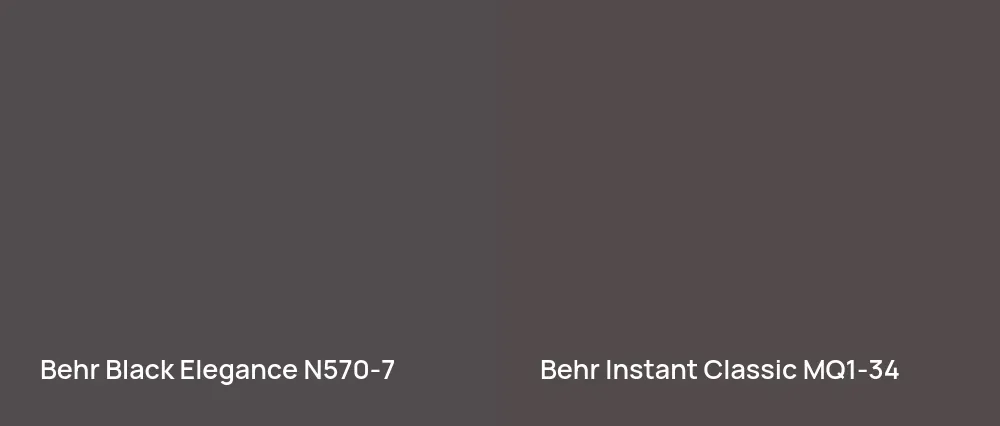 Behr Black Elegance N570-7 vs Behr Instant Classic MQ1-34