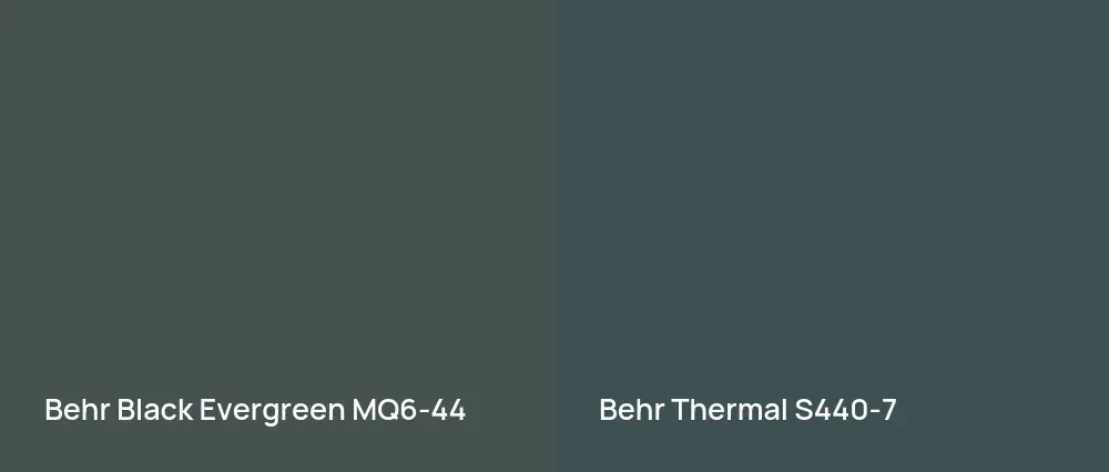 Behr Black Evergreen MQ6-44 vs Behr Thermal S440-7