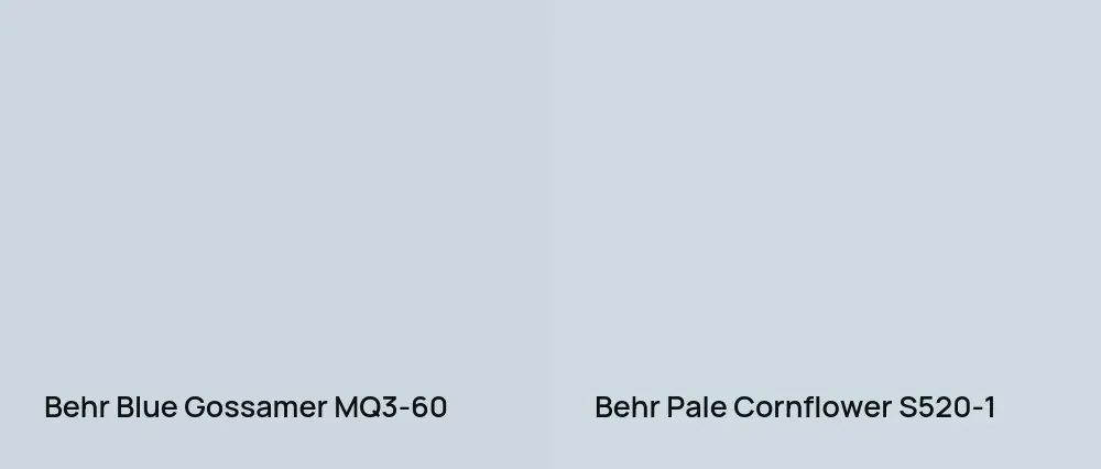 Behr Blue Gossamer MQ3-60 vs Behr Pale Cornflower S520-1