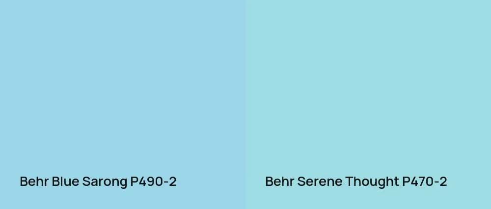 Behr Blue Sarong P490-2 vs Behr Serene Thought P470-2