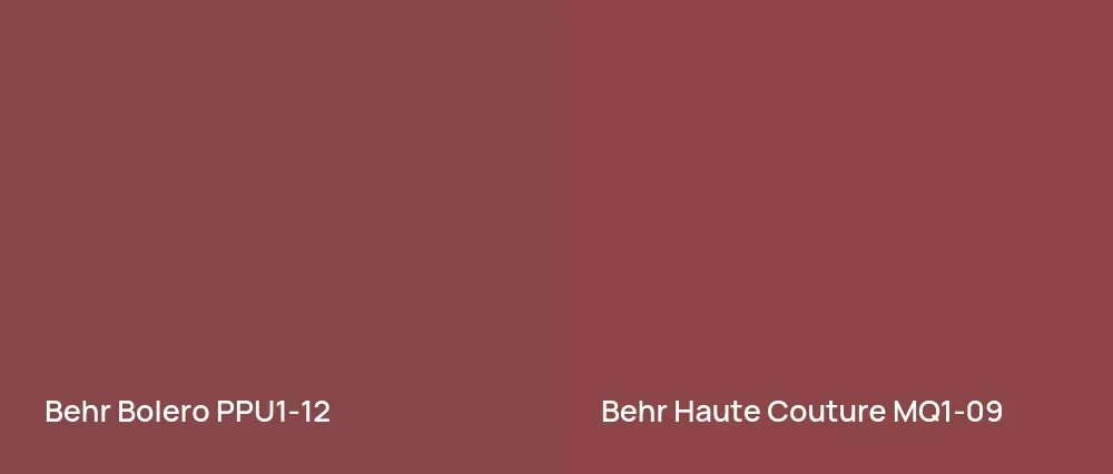 Behr Bolero PPU1-12 vs Behr Haute Couture MQ1-09