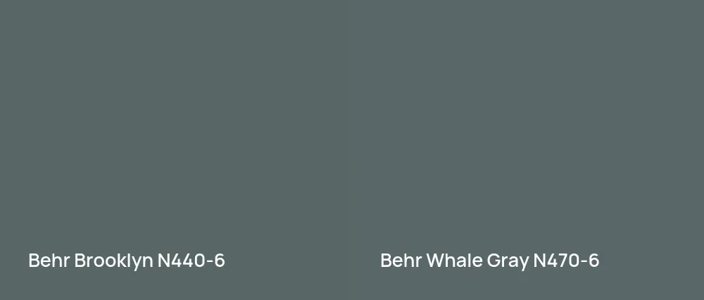 Behr Brooklyn N440-6 vs Behr Whale Gray N470-6