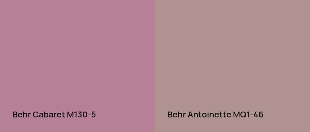 Behr Cabaret M130-5 vs Behr Antoinette MQ1-46