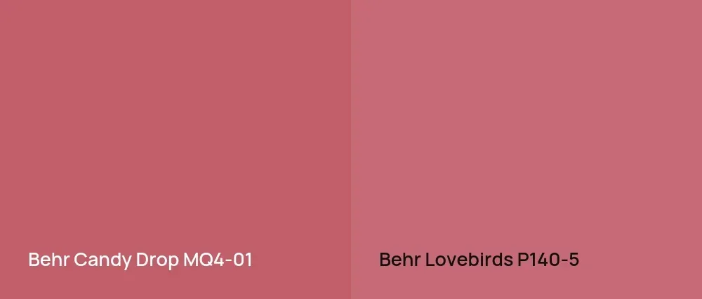 Behr Candy Drop MQ4-01 vs Behr Lovebirds P140-5