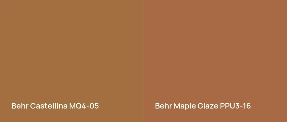 Behr Castellina MQ4-05 vs Behr Maple Glaze PPU3-16