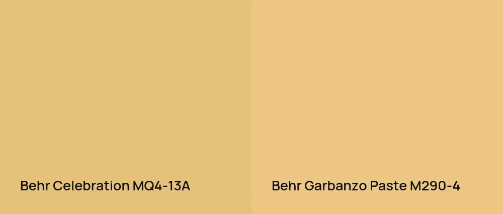 Behr Celebration MQ4-13A vs Behr Garbanzo Paste M290-4
