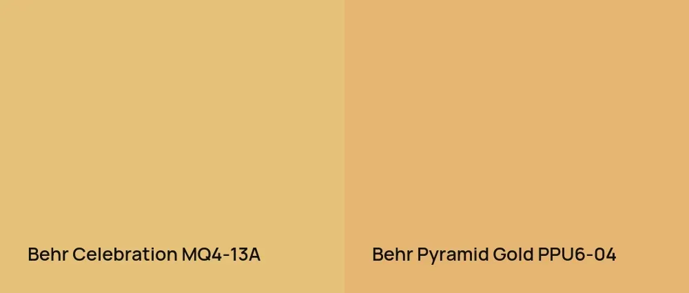 Behr Celebration MQ4-13A vs Behr Pyramid Gold PPU6-04