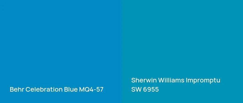 Behr Celebration Blue MQ4-57 vs Sherwin Williams Impromptu SW 6955