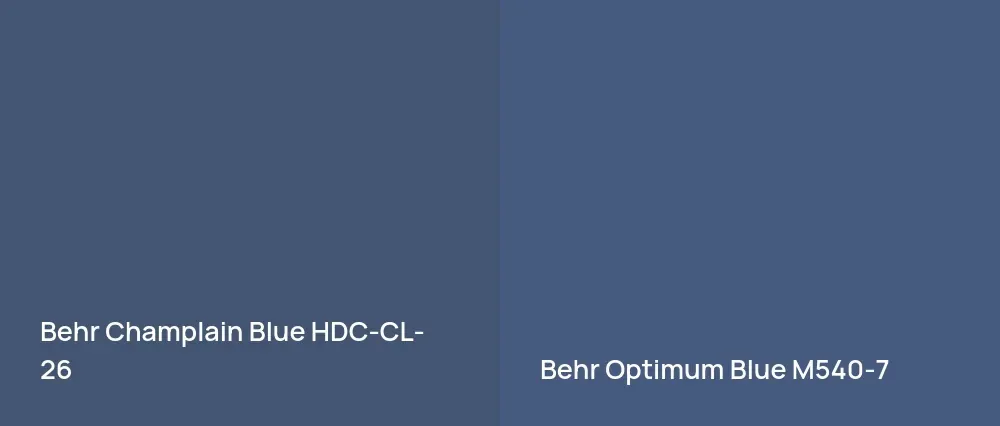 Behr Champlain Blue HDC-CL-26 vs Behr Optimum Blue M540-7