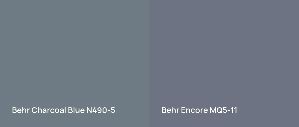 Behr Charcoal Blue N490-5 vs Behr Encore MQ5-11