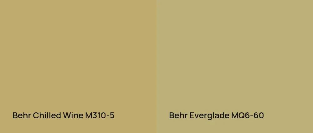 Behr Chilled Wine M310-5 vs Behr Everglade MQ6-60