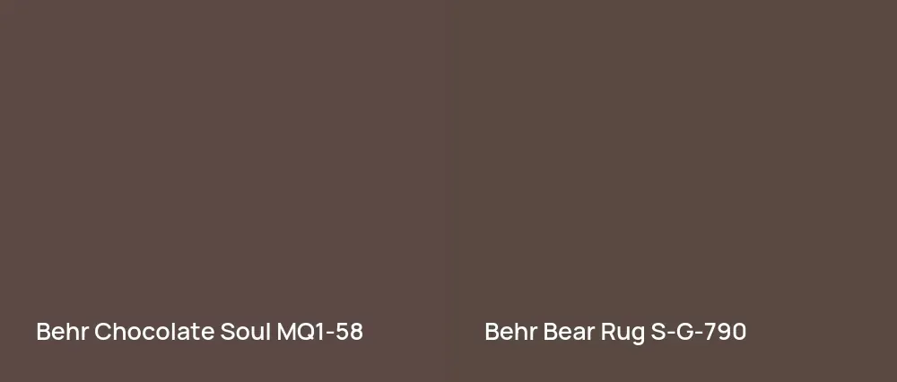 Behr Chocolate Soul MQ1-58 vs Behr Bear Rug S-G-790