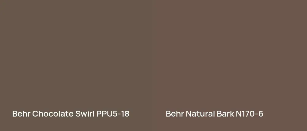 Behr Chocolate Swirl PPU5-18 vs Behr Natural Bark N170-6