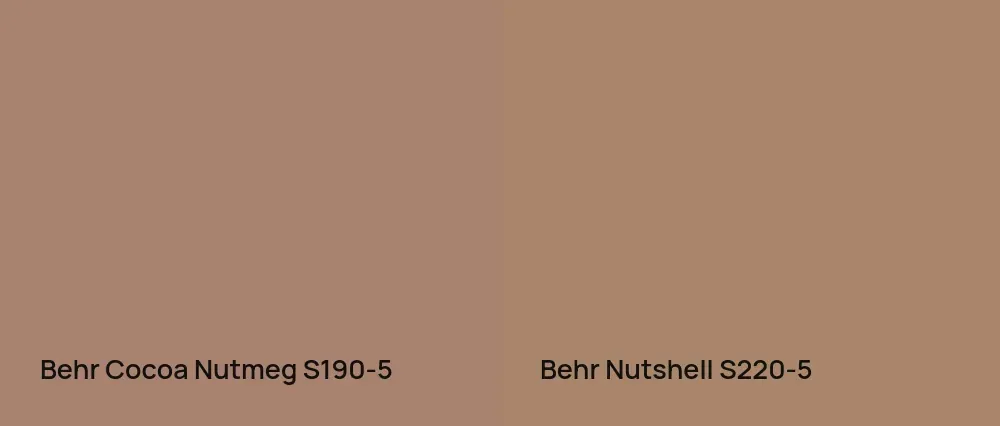 Behr Cocoa Nutmeg S190-5 vs Behr Nutshell S220-5