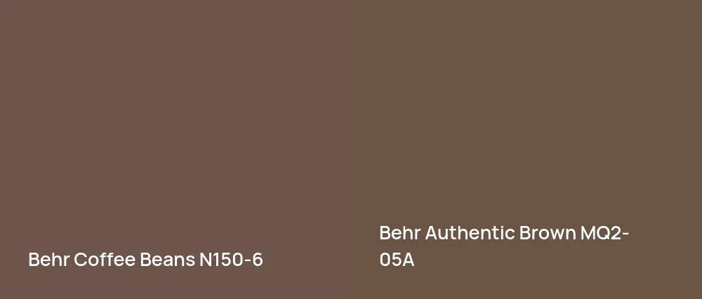 Behr Coffee Beans N150-6 vs Behr Authentic Brown MQ2-05A